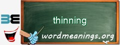 WordMeaning blackboard for thinning